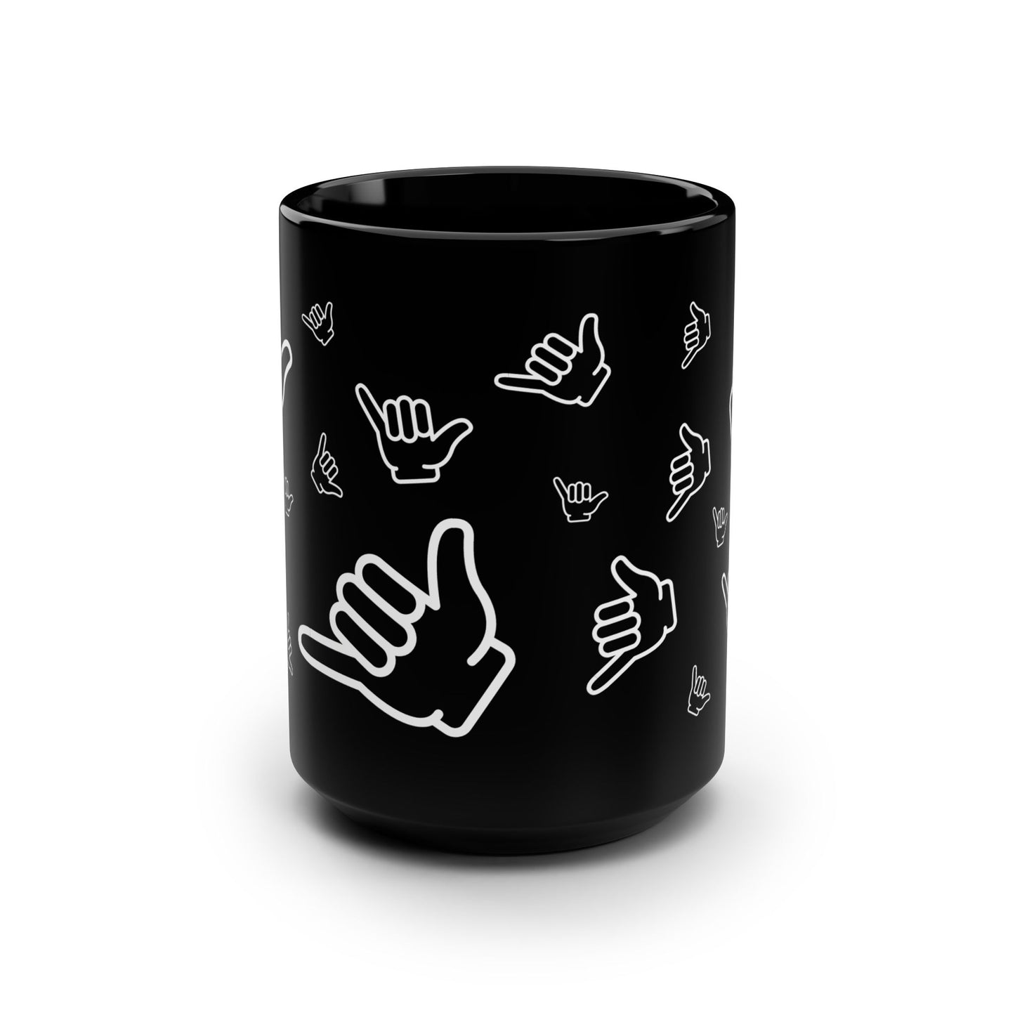 Black Shaka Coffee Mug front | Sick Mugs For Sale