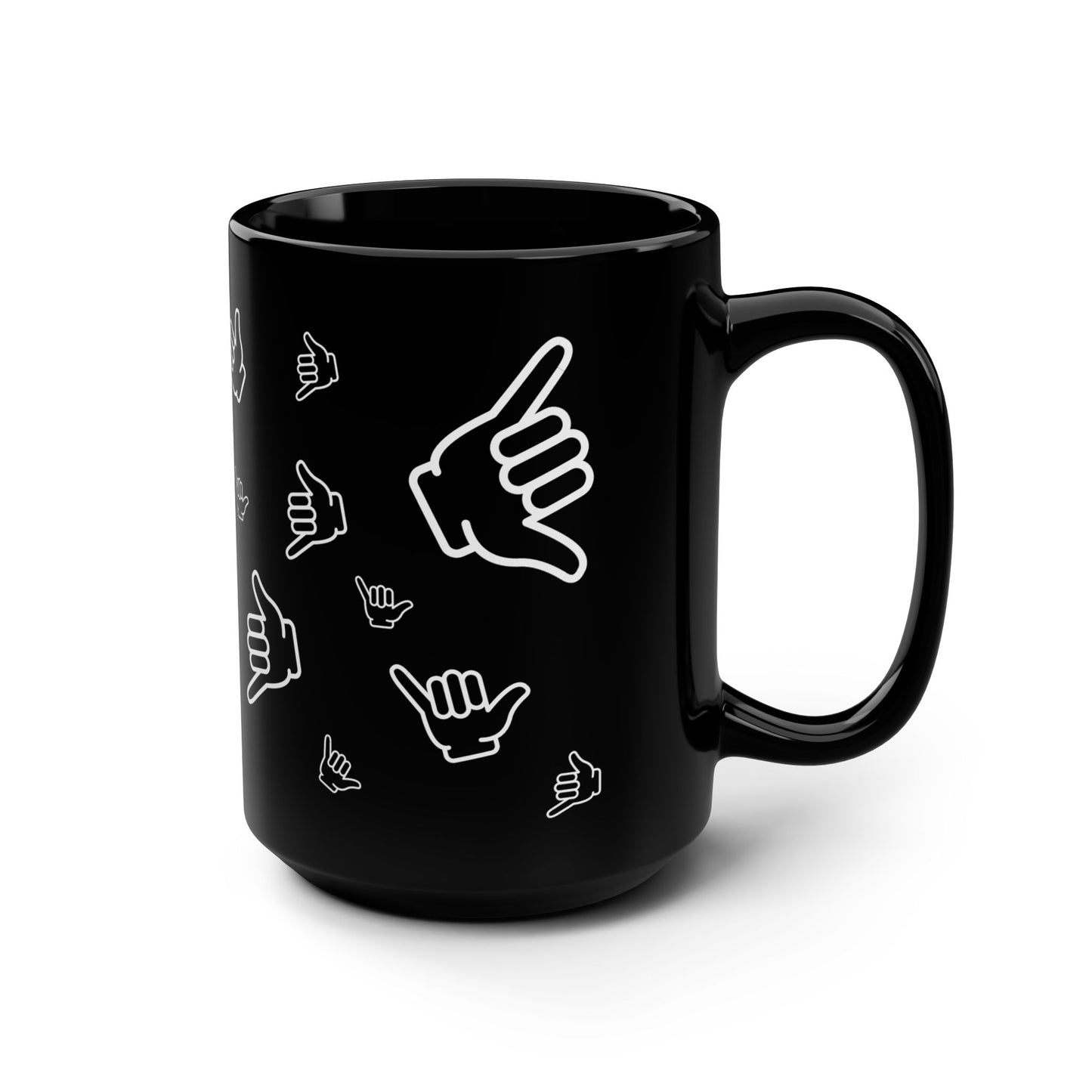 Black Shaka Coffee Mug left | Sick Mugs For Sale