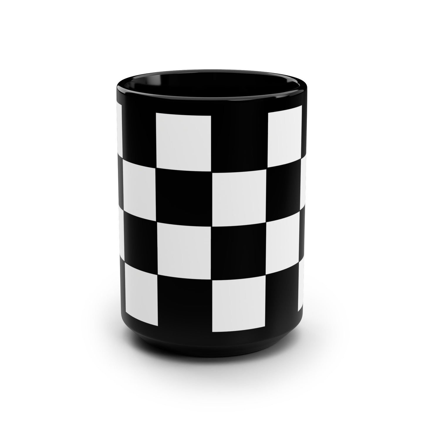 Checkered Coffee Mug front | retro coffee mug
