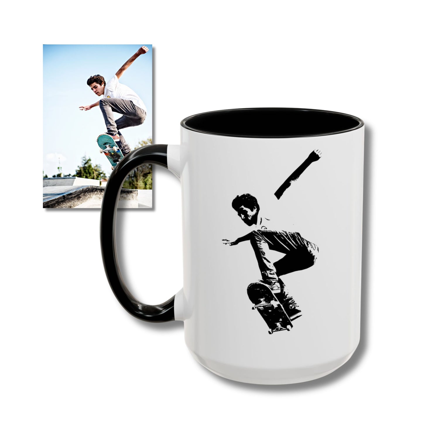 Custom Silhouette Photo Mug