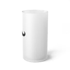 Fancy Mustache Frosted Glass Mug