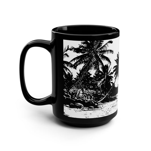 Beach Silhouette Coffee Mug left