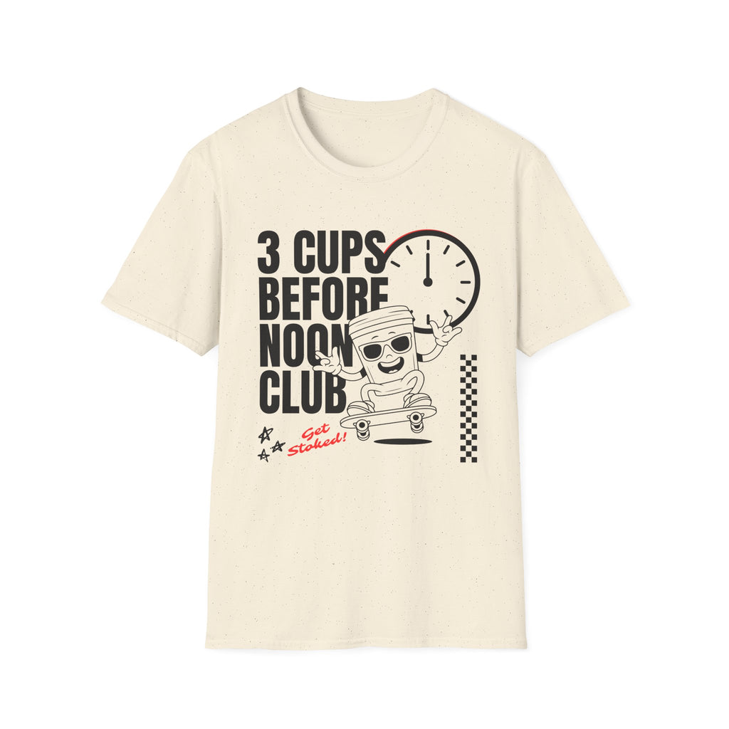 Beige 3 Cups Before Noon Club T-Shirt