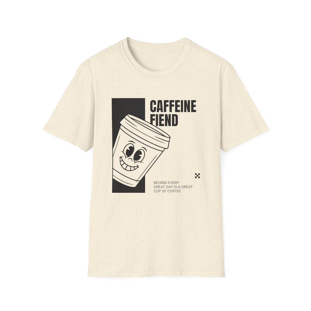 Beige Caffeine Fiend T-Shirt