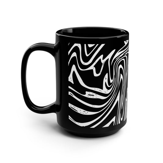 Black Flow Coffee Mug right | trippy Coffee Mugs