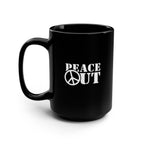 Black Peace Out Coffee Mug