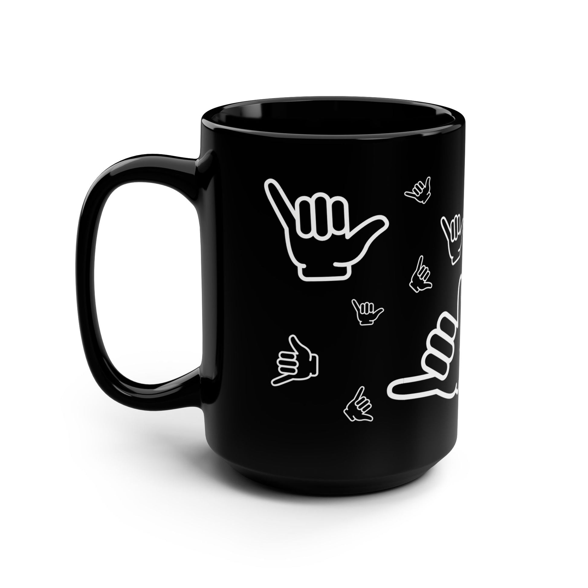 Black Shaka Coffee Mug right | Sick Mugs For Sale