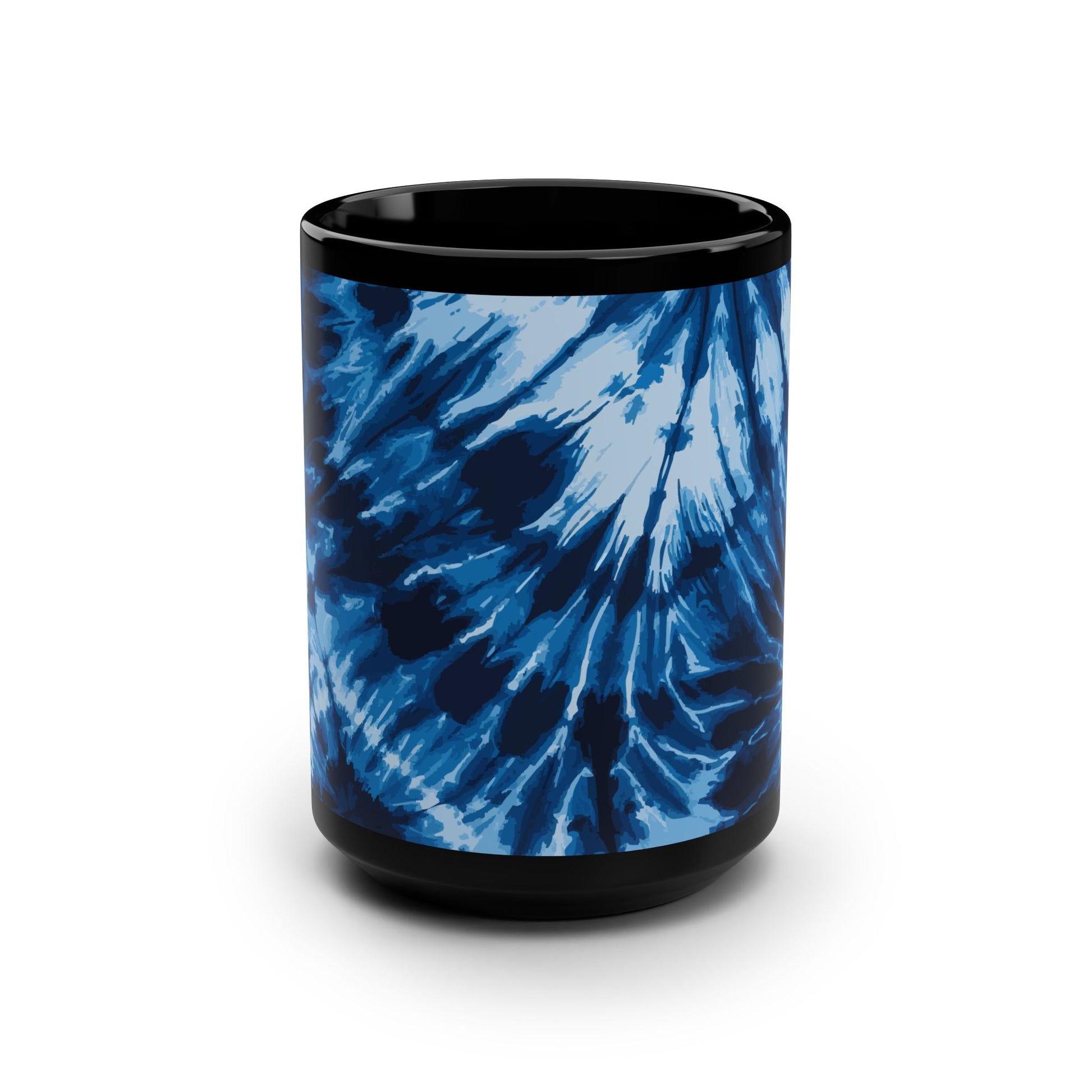 Blue Tie Dye Coffee Mug front