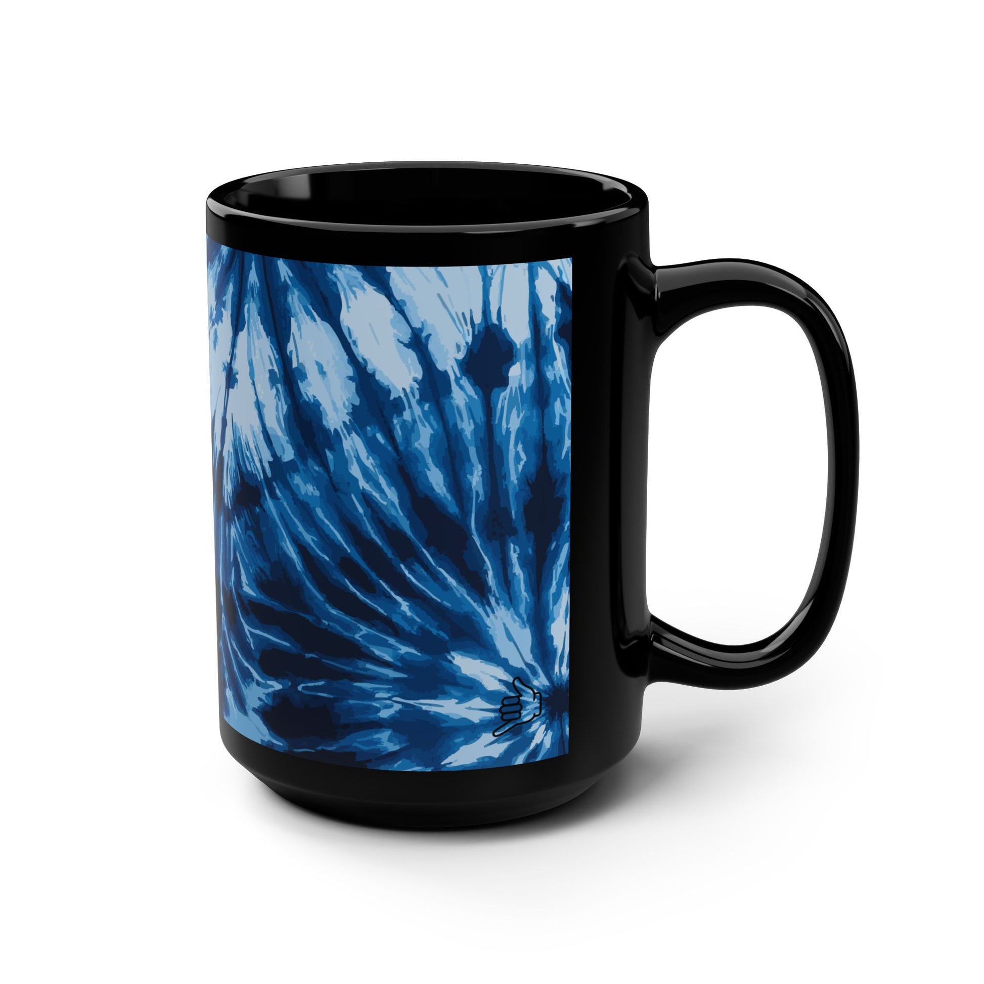 Blue Tie Dye Coffee Mug left