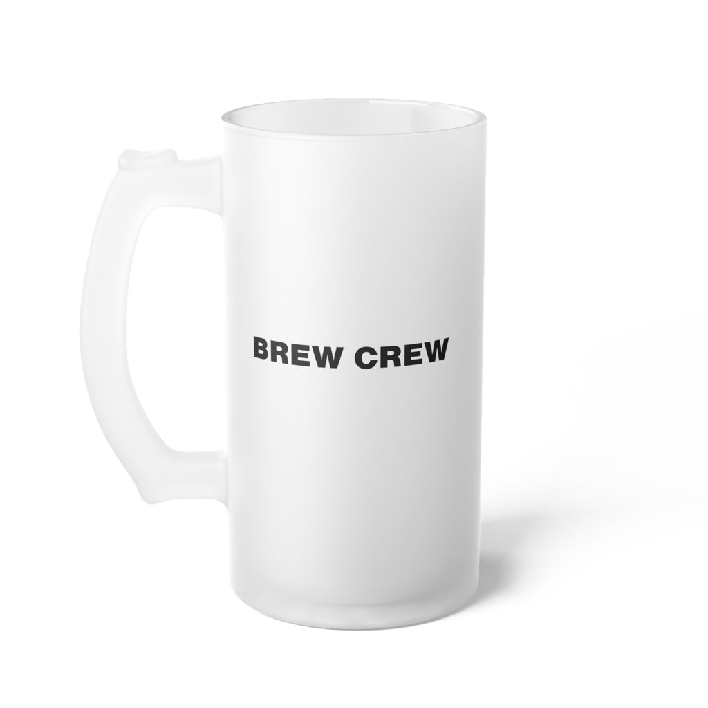 Brew Crew Frosted Glass Mug