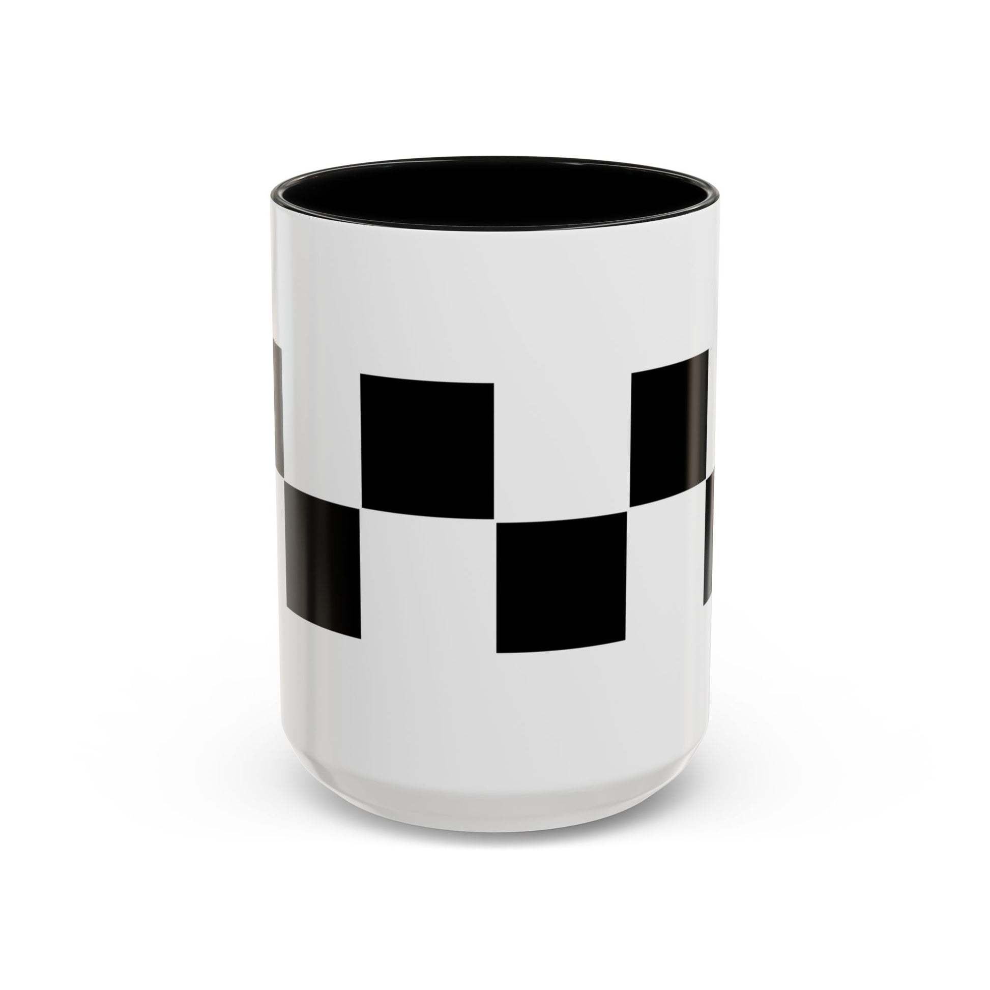 Checkered Stripe Coffee Mug front