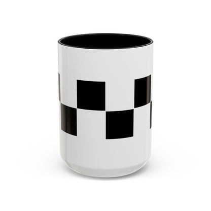 Checkered Stripe Coffee Mug front