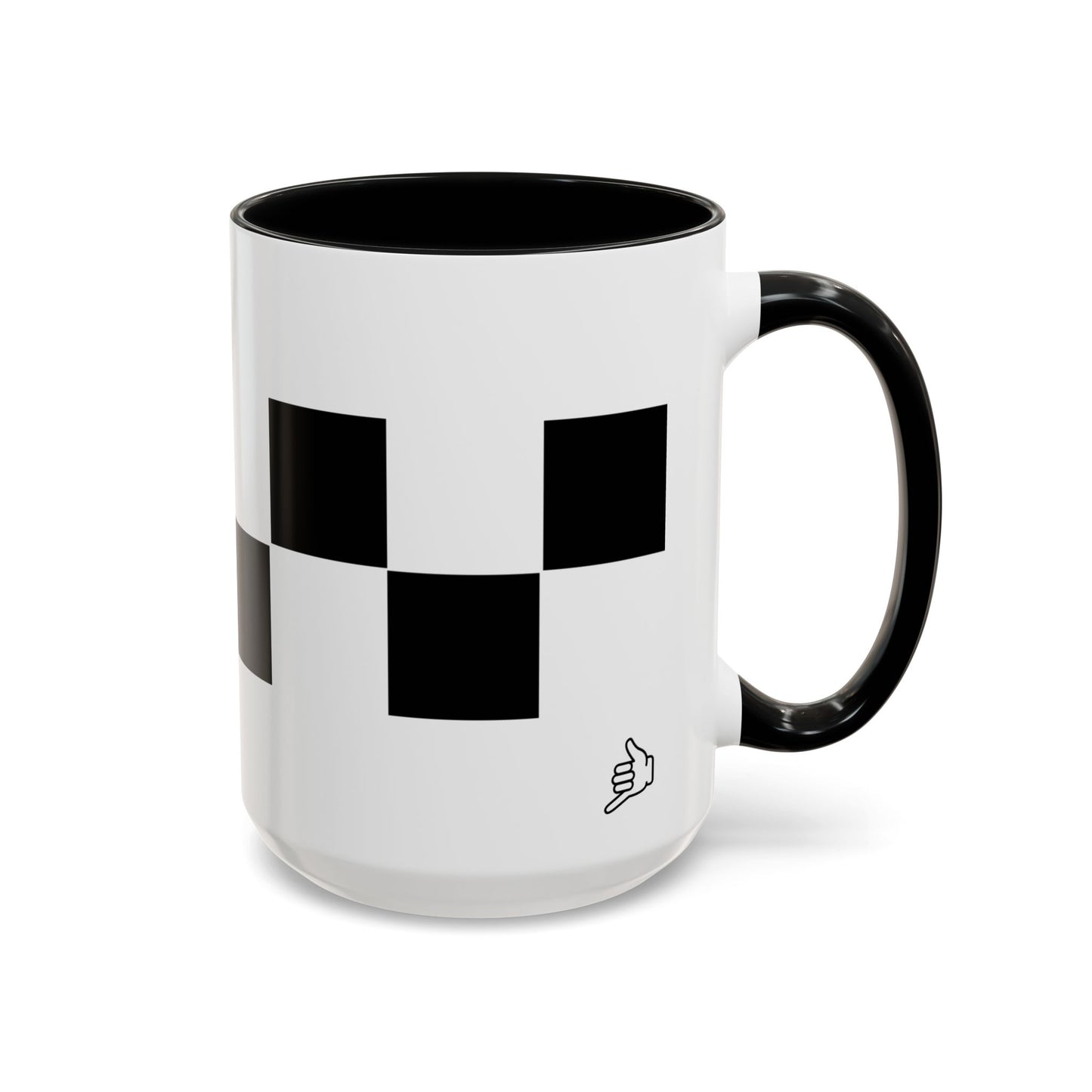Checkered Stripe Coffee Mug