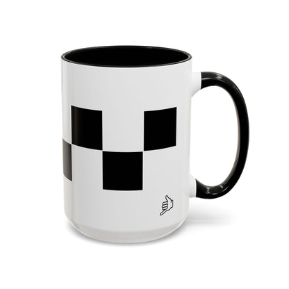 Checkered Stripe Coffee Mug