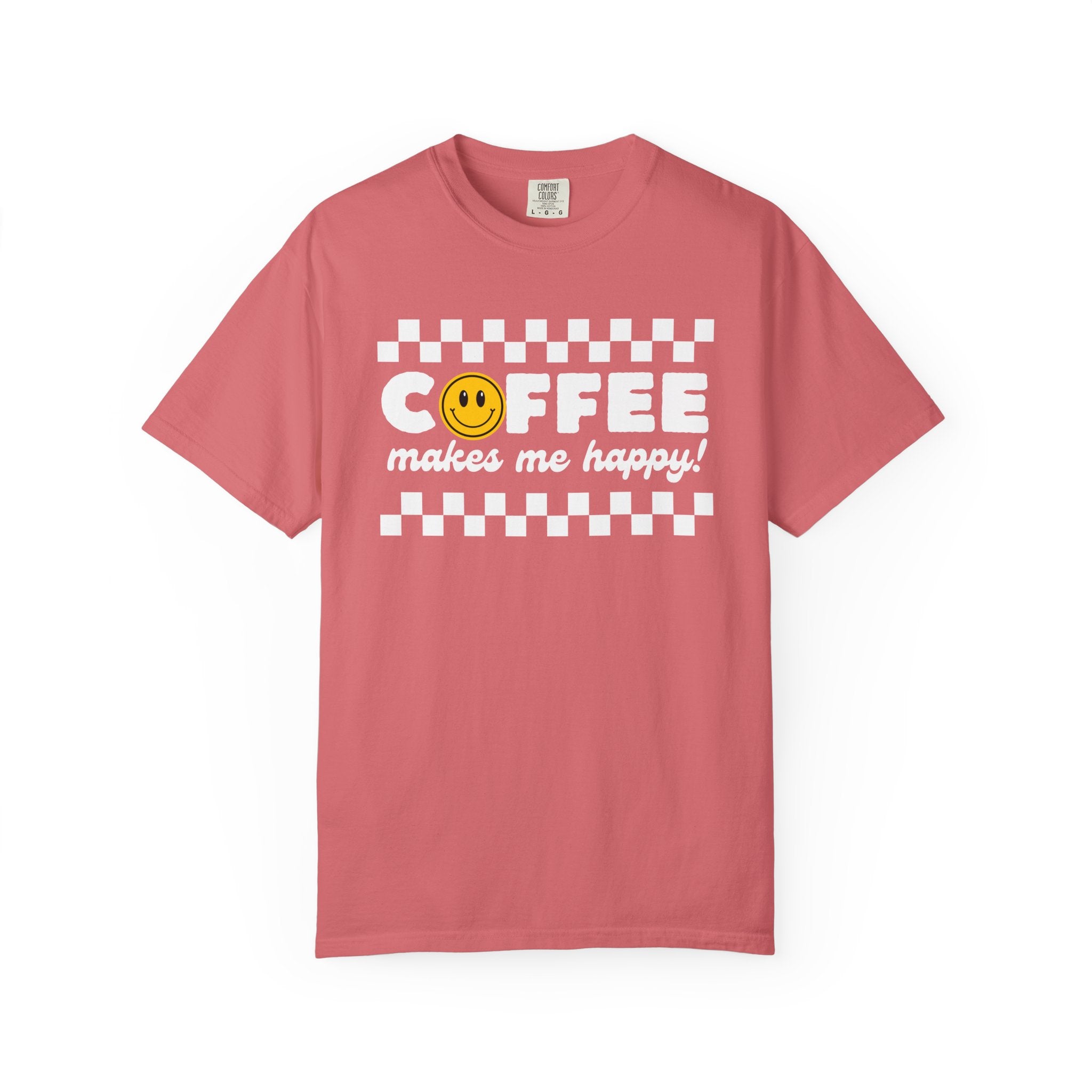Coffee Makes Me Happy Smiley T-Shirt