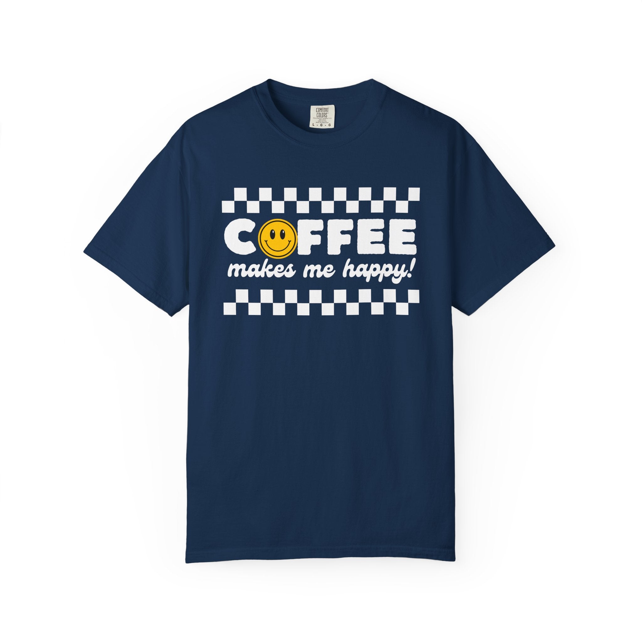 Coffee Makes Me Happy Smiley T-Shirt