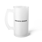Cream & Sugar Frosted Glass Coffee Mug