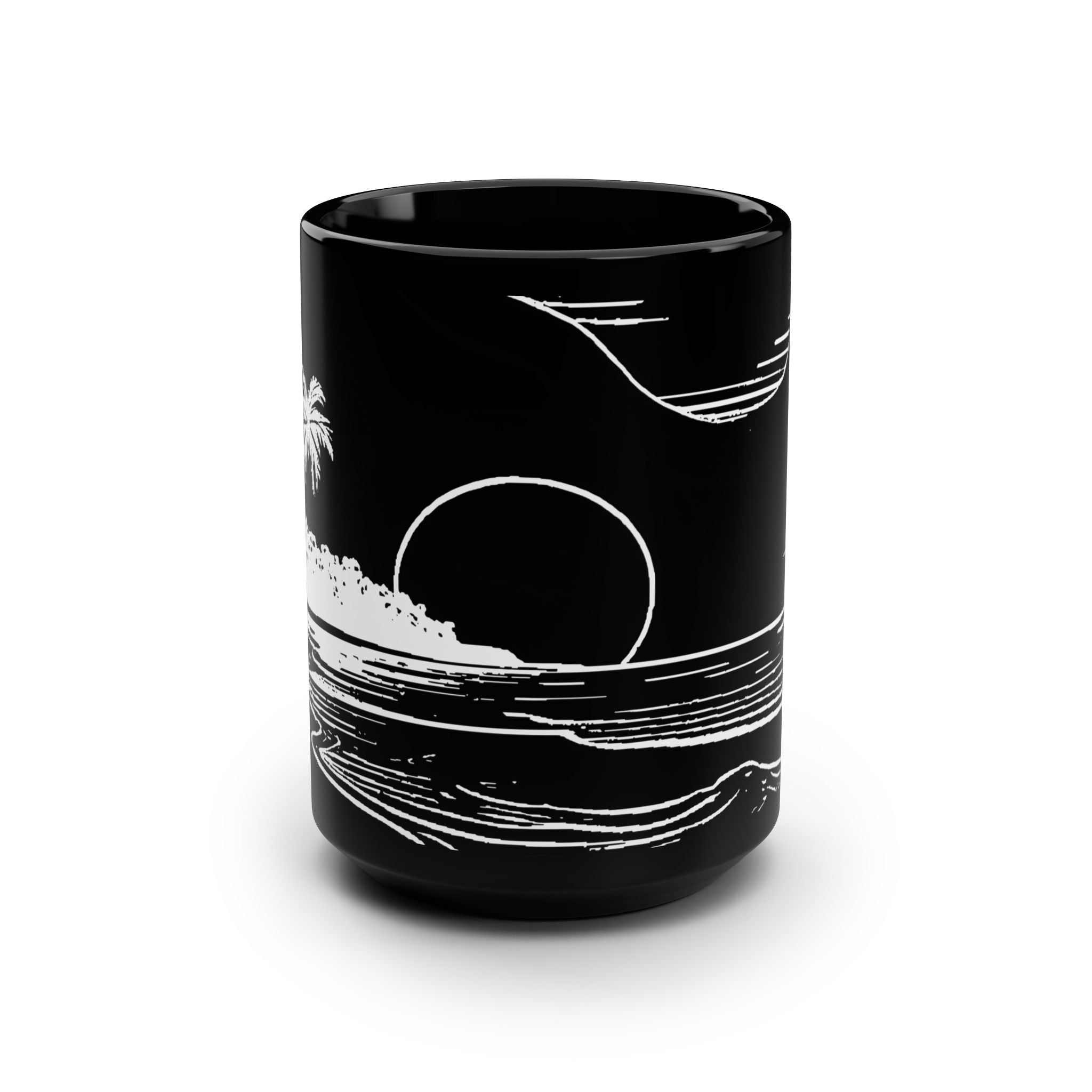Dark Beach Coffee Mug front