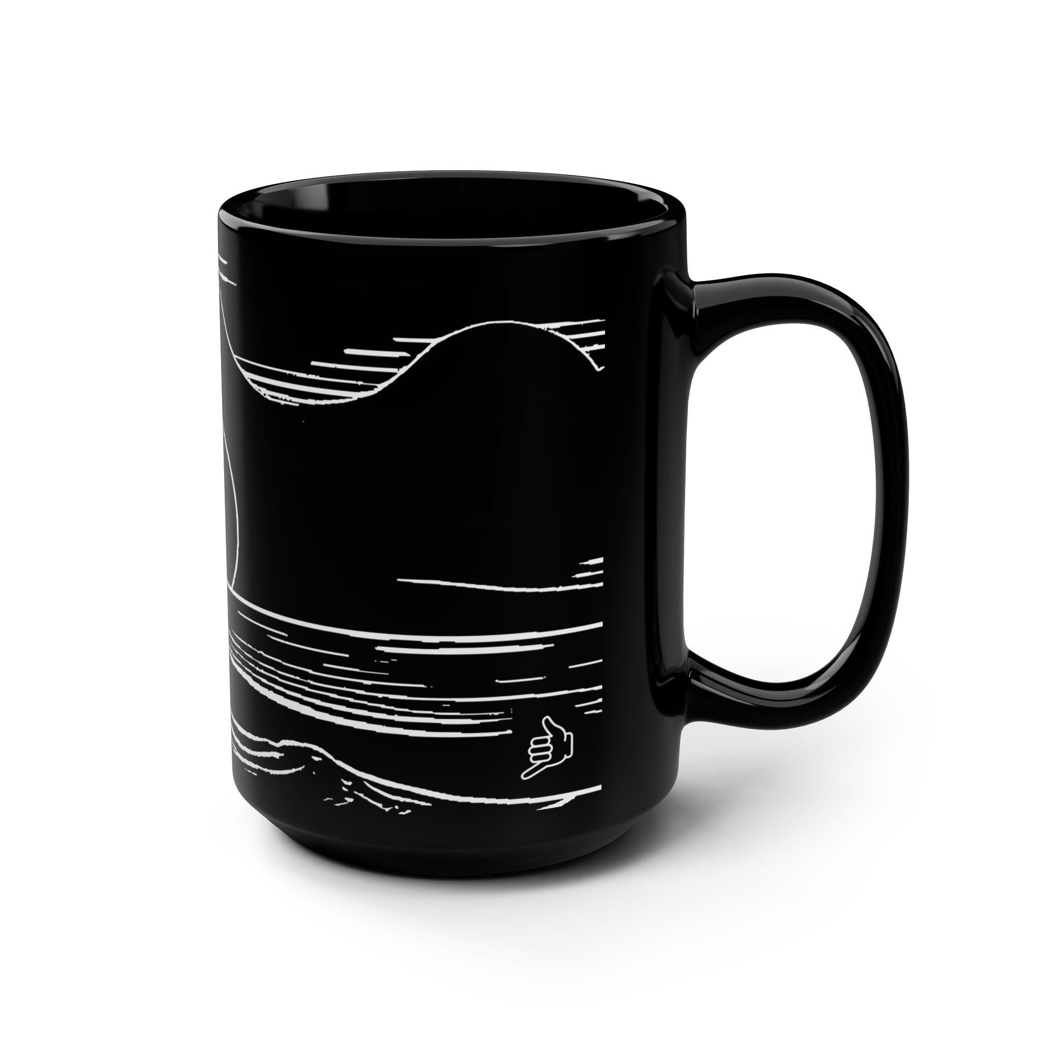 Dark Beach Coffee Mug left