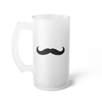 Fancy Mustache Frosted Glass Mug