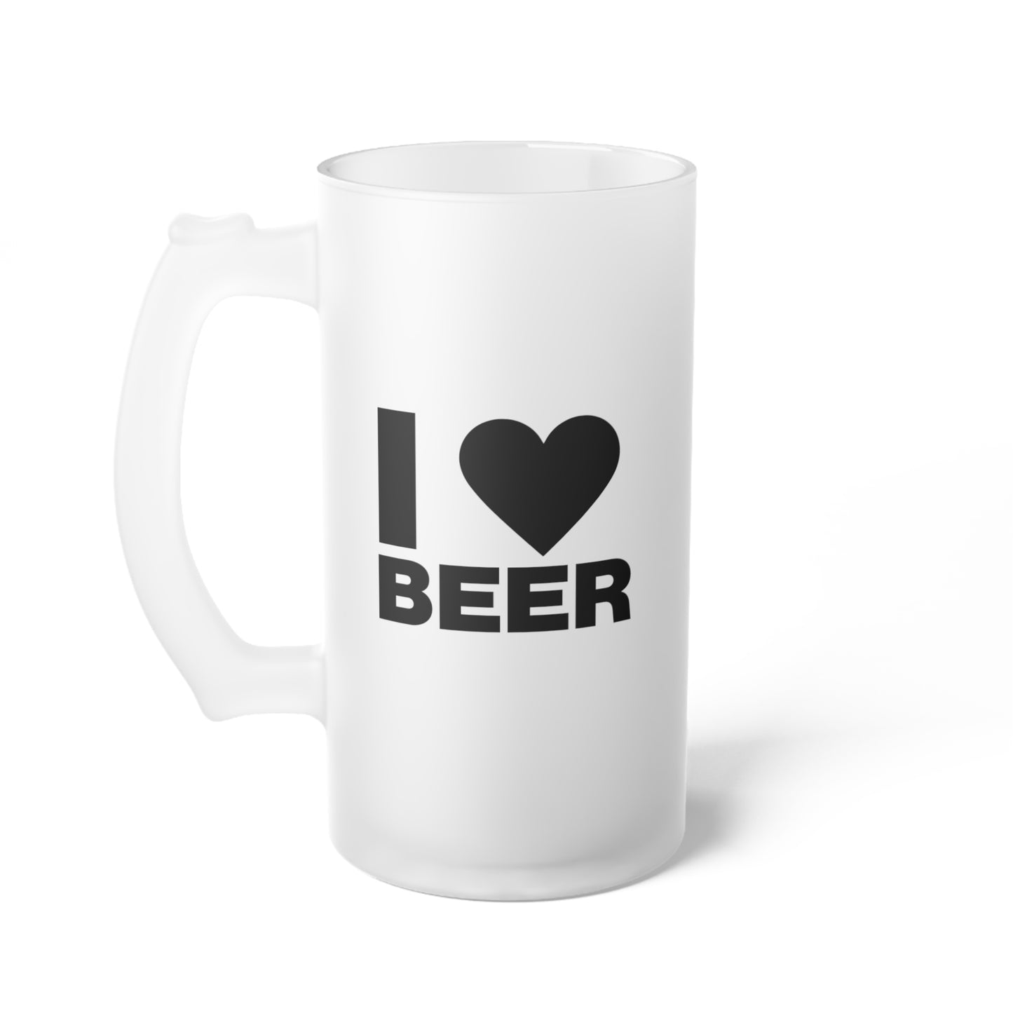 I Love Beer Glass Mug