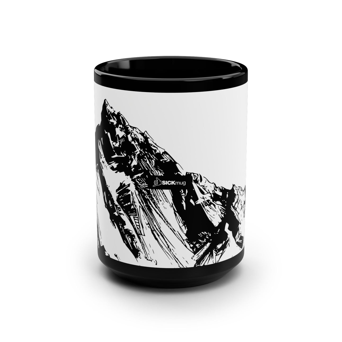 Mountain Peak Silhouette Coffee Mug center