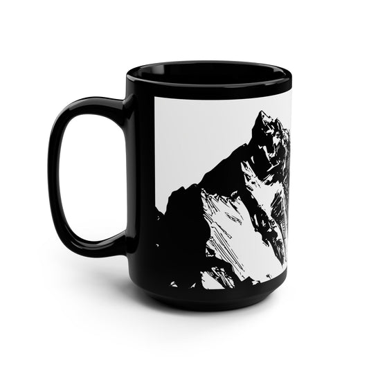 Mountain Peak Silhouette Coffee Mug left