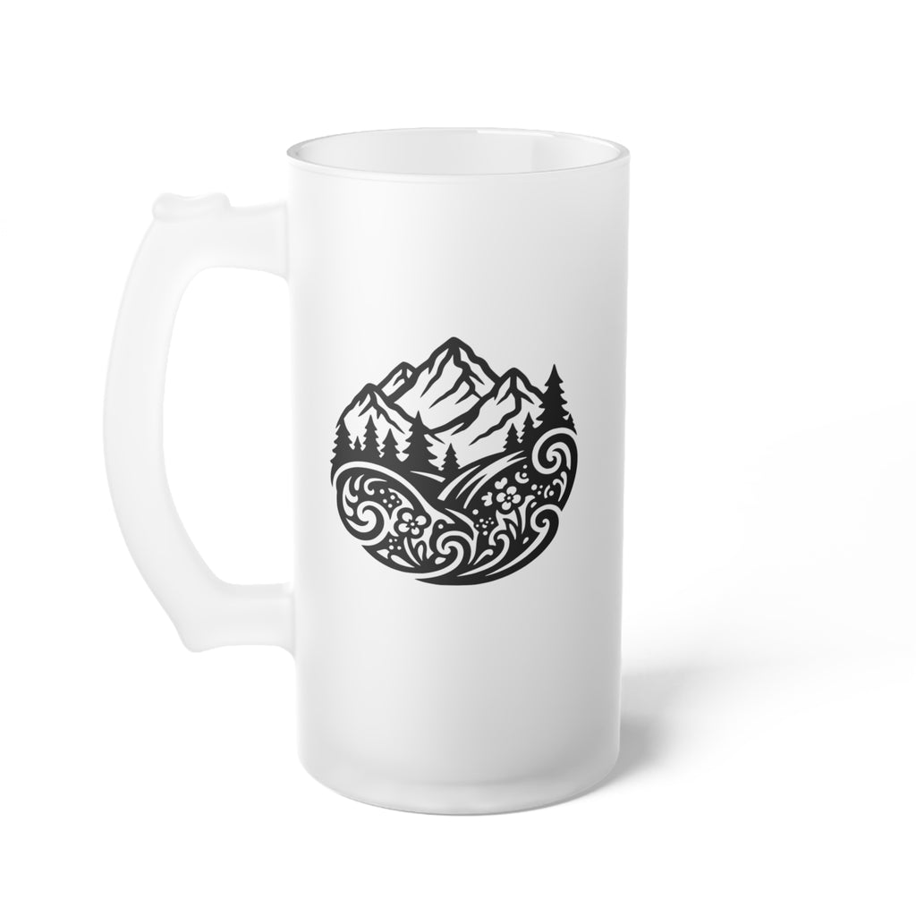 Nature Vibes Frosted Glass Mug