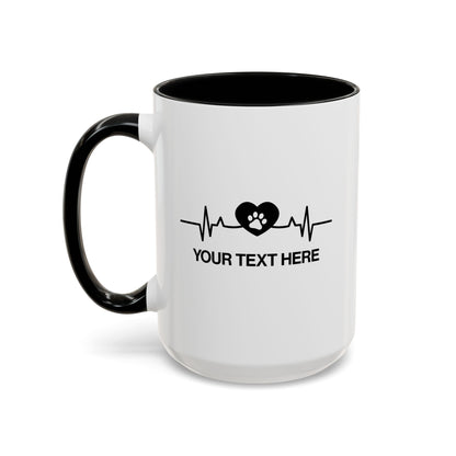 Personalized Pet Lifeline Coffee Mug right