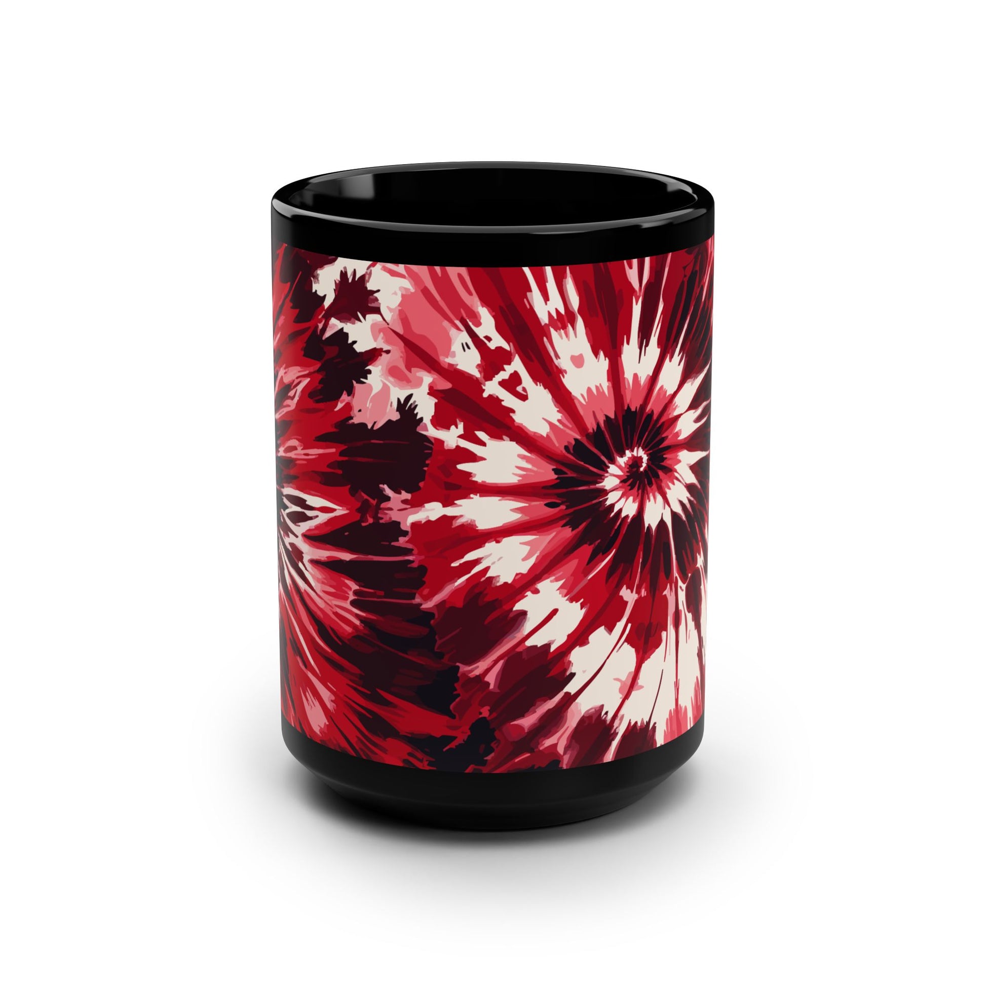 Red Tie Dye Coffee Mug front