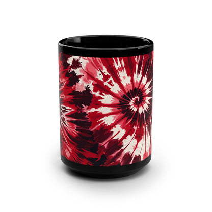 Red Tie Dye Coffee Mug front