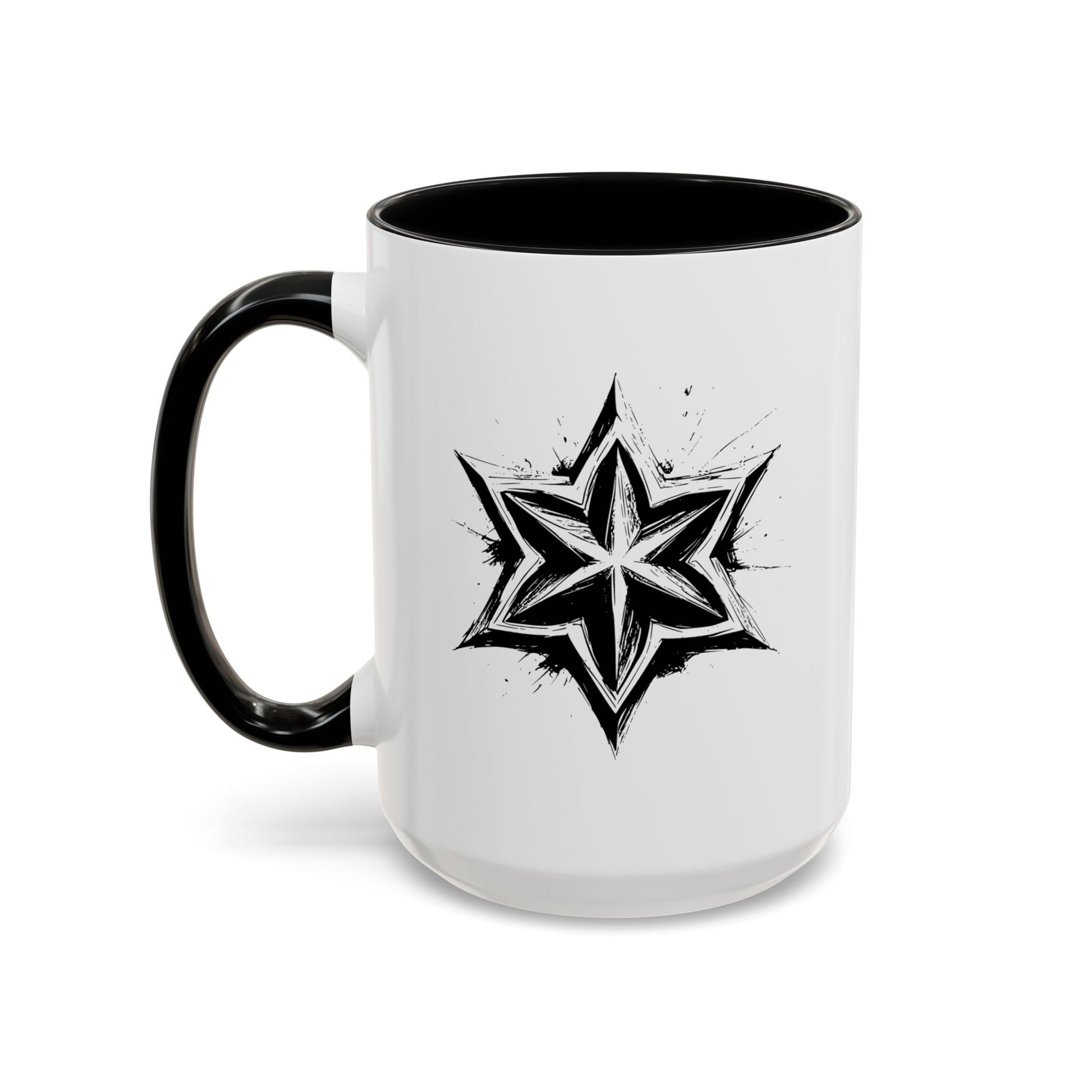 Simple Snowflake Sketch Mug Right