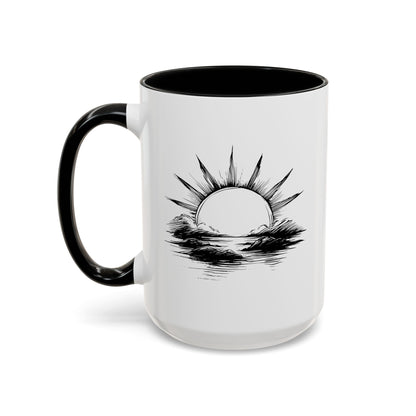 Simple Sunrise Sketch Coffee Mug right