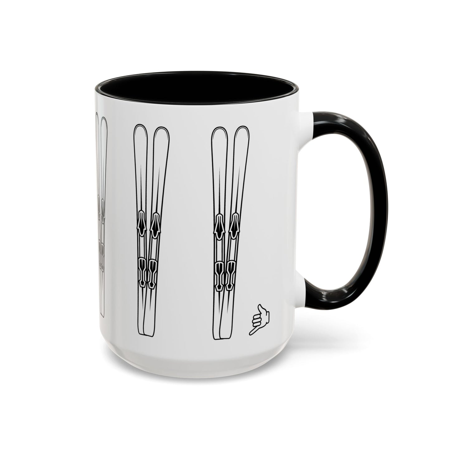Snow Ski Coffee Mug left