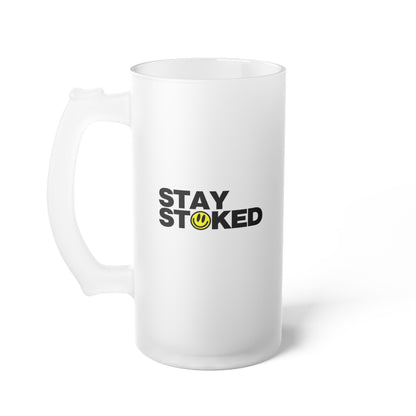 Stay Stoked Frosted Glass Mug