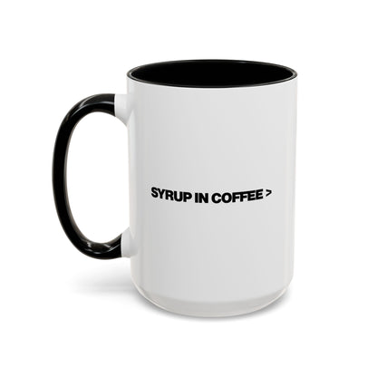 Syrup in Coffee Mug