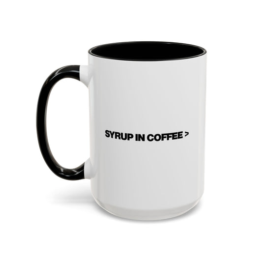 Syrup in Coffee Mug