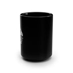 The Mountains Are Calling Black Coffee Mug front