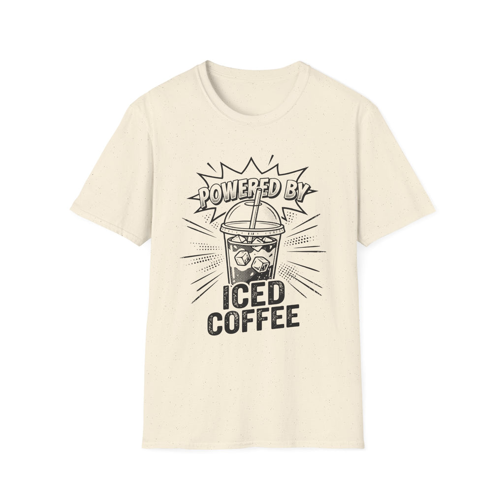 beige Powered By Iced Coffee T-Shirt