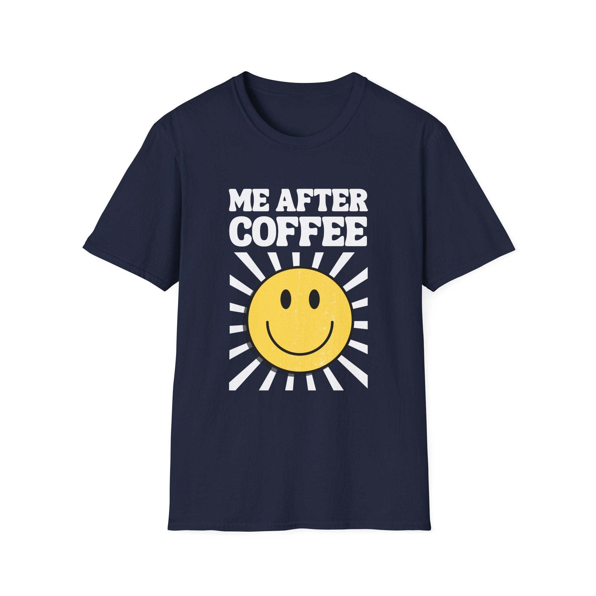 navy blue Me After Coffee T-Shirt